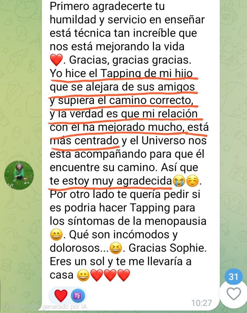 Hijo en camino correcto