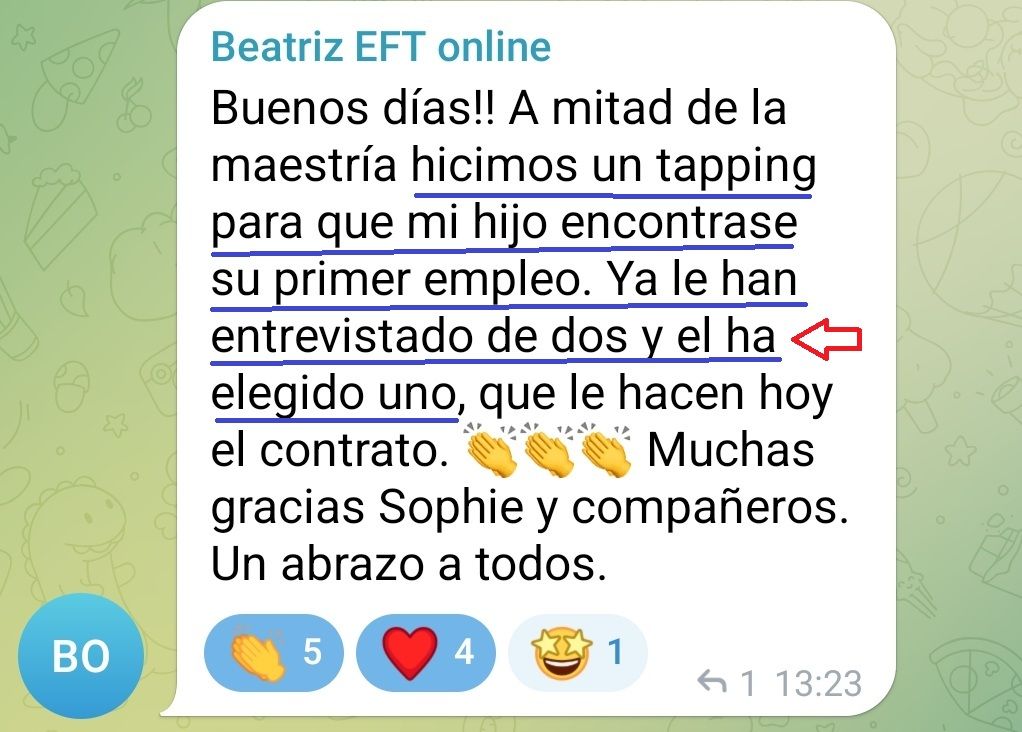 Trabajo para hijo, manifestado