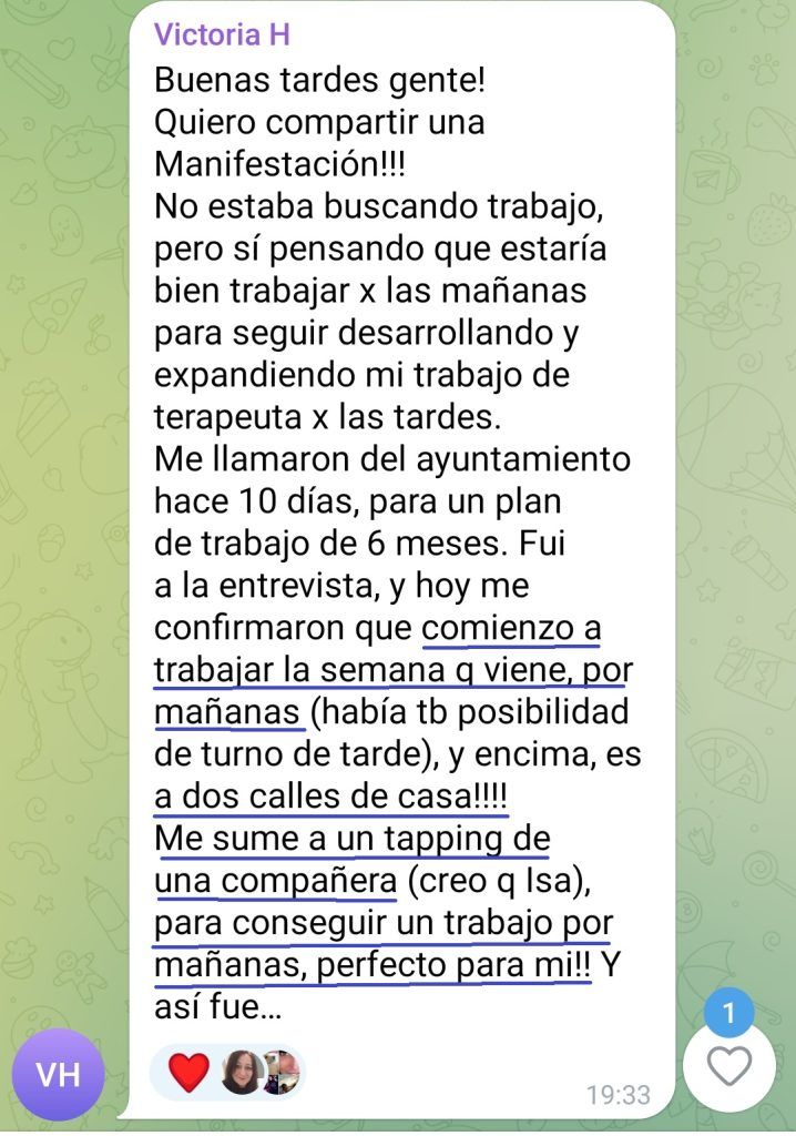 Trabajo perfecto al lado de casa