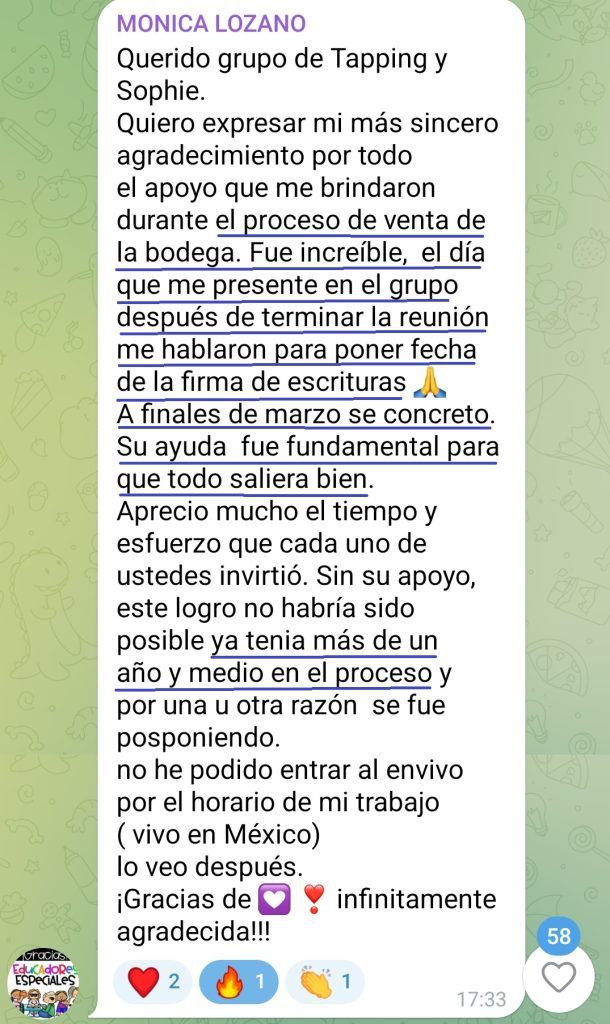 Venta bodega justo después de reunión