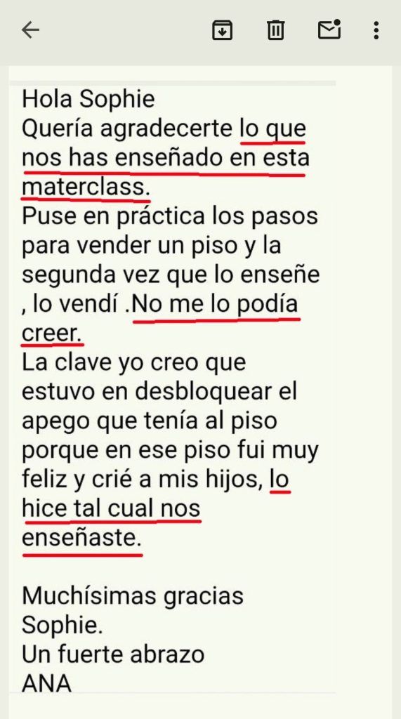 Venta de piso en directo